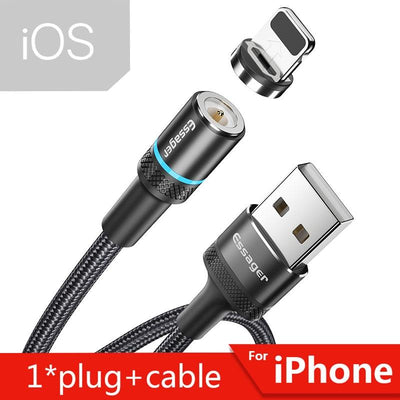 New Magnetic 6.5 Ft USB Cable | Charging For iPhone iOS, Micro USB & Type "C" USB - Niches Store