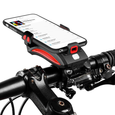 New 4 in 1 Bicycle Phone Holder 4000mAh Power Bank Bell Bike and Front Lamp Light Headlamp MTB - Niches Store