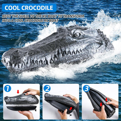 Remote Crocodile Head - Snout | Remote Control Reptile Boat