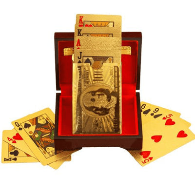 24K Gold Plated Playing Cards with Case - Niches Store