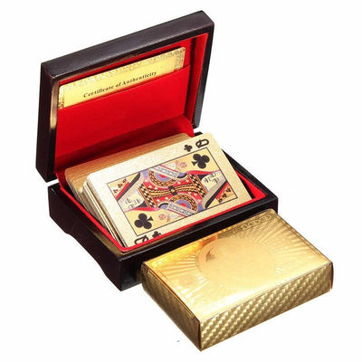 24K Gold Plated Playing Cards with Case - Niches Store