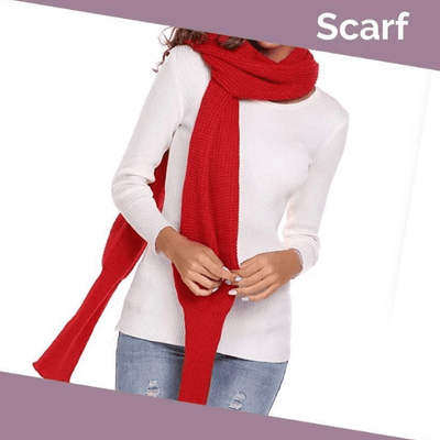 Convertible Knitted Scarf Shawl with Sleeves - Niches Store