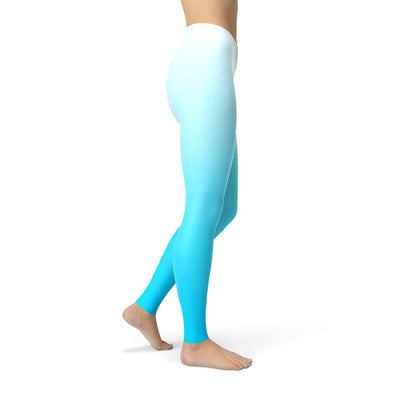 Jean White Blue Ombre Leggings