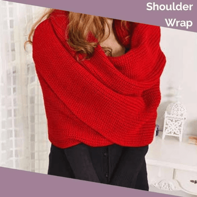 Convertible Knitted Scarf Shawl with Sleeves - Niches Store