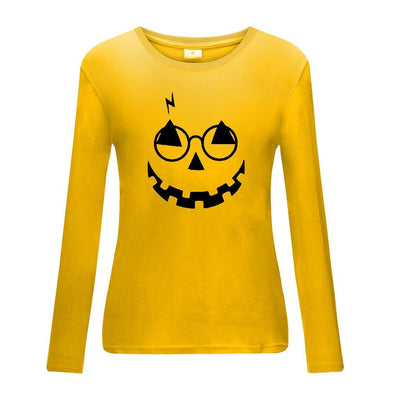 Halloween Print T-Shirts | Long Sleeve | Top Loose - Niches Store