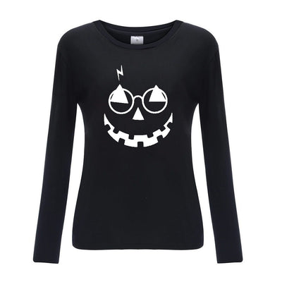 Halloween Print T-Shirts | Long Sleeve | Top Loose - Niches Store