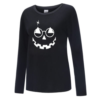 Halloween Print T-Shirts | Long Sleeve | Top Loose - Niches Store