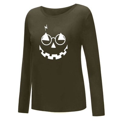 Halloween Print T-Shirts | Long Sleeve | Top Loose - Niches Store