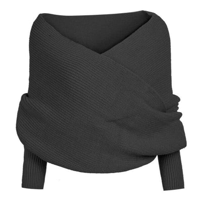 Convertible Knitted Scarf Shawl with Sleeves - Niches Store