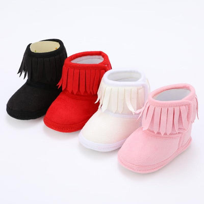 Newborn Baby Winter Fringe Boots Girl | 0-18M - Niches Store