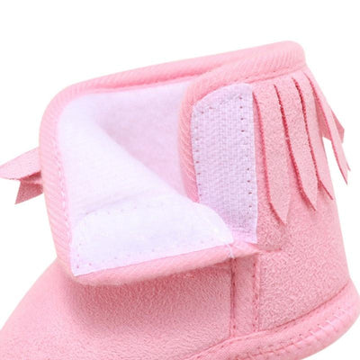 Newborn Baby Winter Fringe Boots Girl | 0-18M - Niches Store