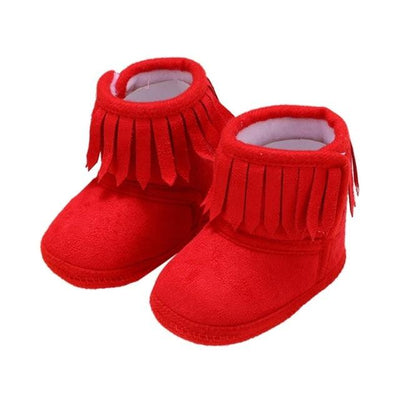 Newborn Baby Winter Fringe Boots Girl | 0-18M - Niches Store