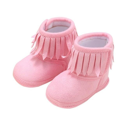 Newborn Baby Winter Fringe Boots Girl | 0-18M - Niches Store