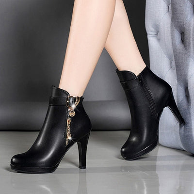 Autumn Ankle Boots | Zipper Casual - Niches Store