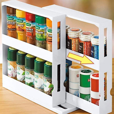 BetterRack - Pull Out Rotating Spice Rack - Niches Store