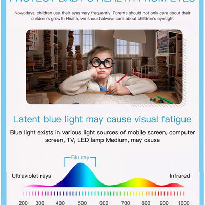 New Anti blue Light Kids Glasses | Square Optical Frame w/UV400 - Niches Store