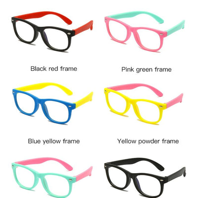 New Anti blue Light Kids Glasses | Square Optical Frame w/UV400 - Niches Store