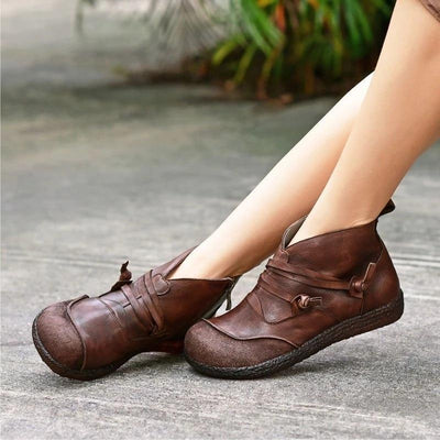 Retro  Fashion Boots | Genuine Leather - Niches Store