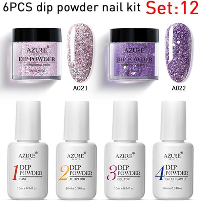 Beauty 6pcs/Lot | Nail Dipping Powder | Glitter Decorations Set Base - Niches Store