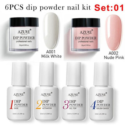 Beauty 6pcs/Lot | Nail Dipping Powder | Glitter Decorations Set Base - Niches Store