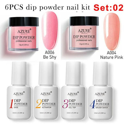 Beauty 6pcs/Lot | Nail Dipping Powder | Glitter Decorations Set Base - Niches Store