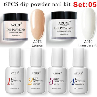 Beauty 6pcs/Lot | Nail Dipping Powder | Glitter Decorations Set Base - Niches Store