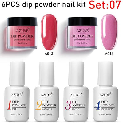 Beauty 6pcs/Lot | Nail Dipping Powder | Glitter Decorations Set Base - Niches Store