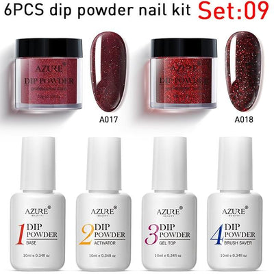 Beauty 6pcs/Lot | Nail Dipping Powder | Glitter Decorations Set Base - Niches Store