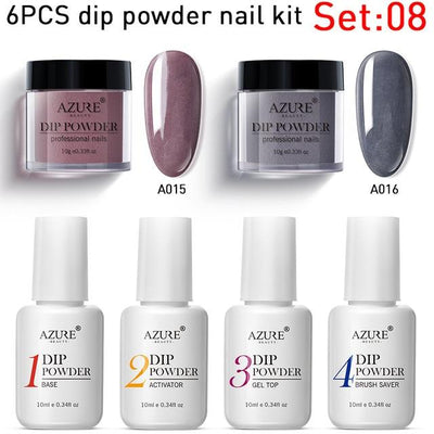 Beauty 6pcs/Lot | Nail Dipping Powder | Glitter Decorations Set Base - Niches Store