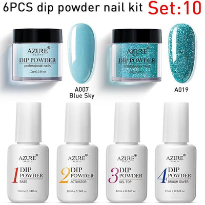 Beauty 6pcs/Lot | Nail Dipping Powder | Glitter Decorations Set Base - Niches Store