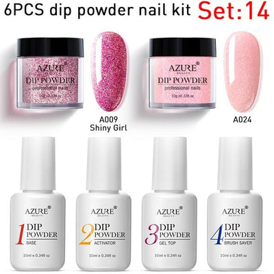 Beauty 6pcs/Lot | Nail Dipping Powder | Glitter Decorations Set Base - Niches Store