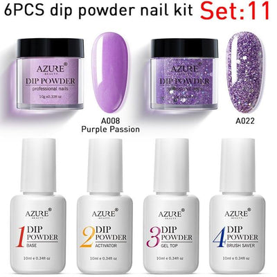 Beauty 6pcs/Lot | Nail Dipping Powder | Glitter Decorations Set Base - Niches Store