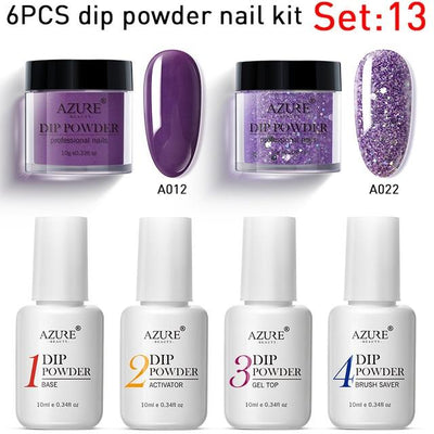 Beauty 6pcs/Lot | Nail Dipping Powder | Glitter Decorations Set Base - Niches Store