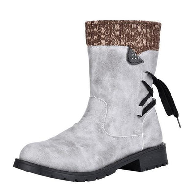 Retro Printed Metal Boots | Zipper Ankle - Niches Store