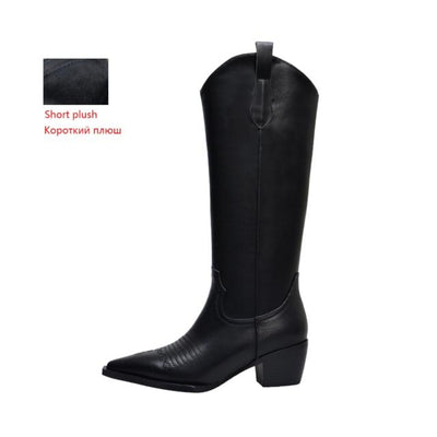 Western Knee Boots | High Heels - Niches Store