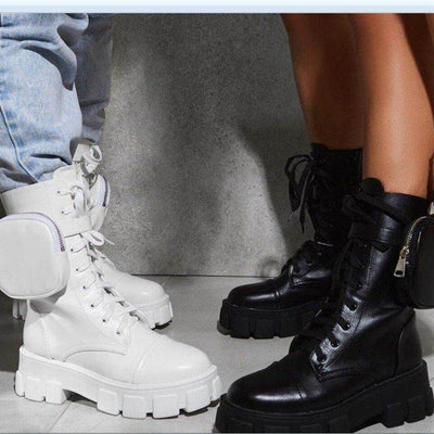 Boots Fashion with Pocket | Platform Boots - Niches Store