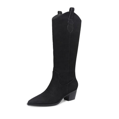 Western Knee Boots | High Heels - Niches Store